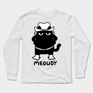 Meowdy sheriff cat Long Sleeve T-Shirt